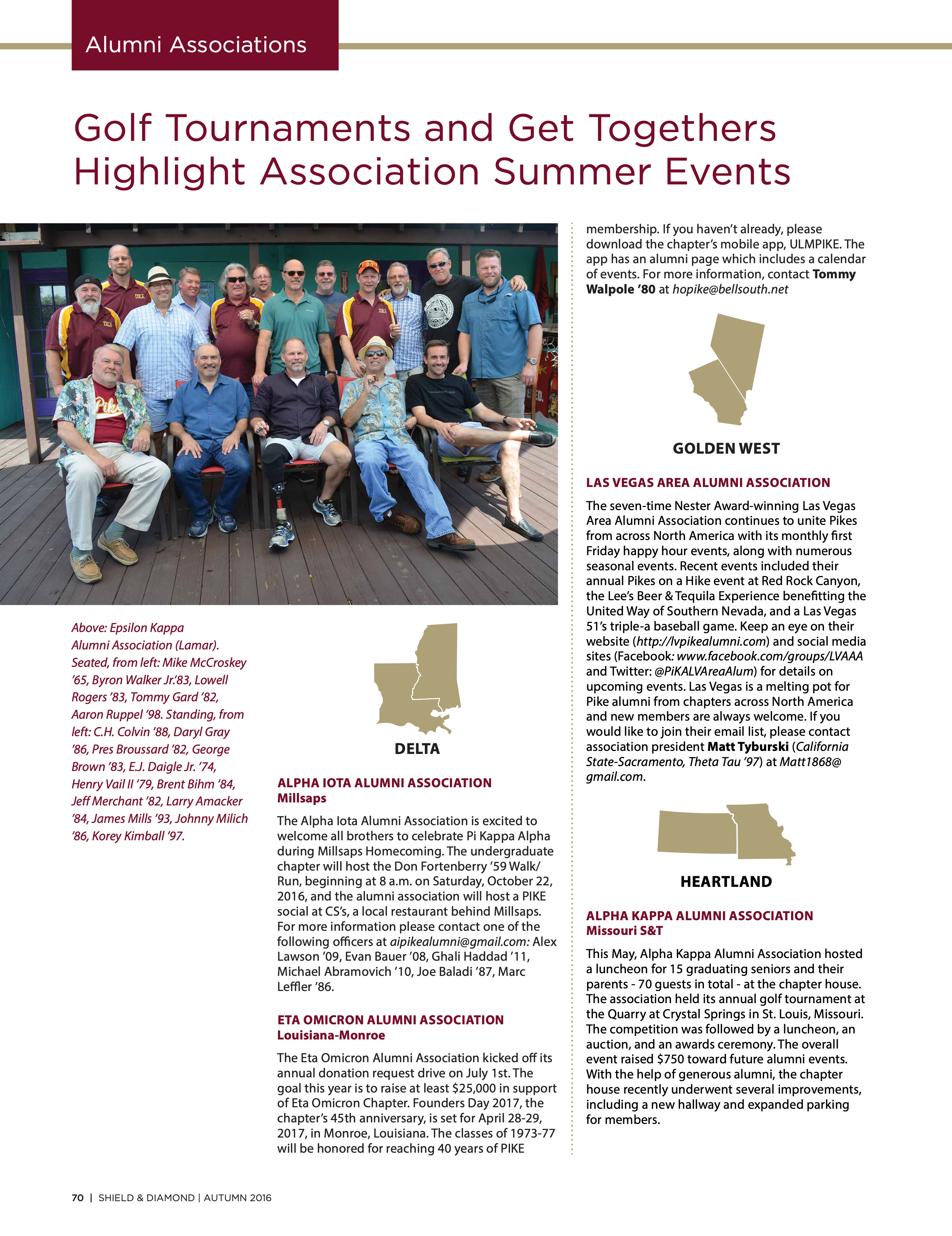 Alumni Associations, Autumn 2016